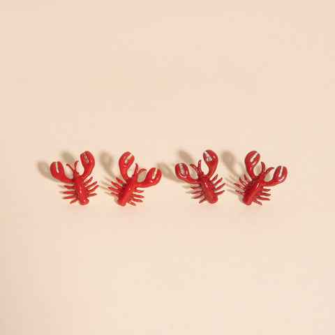 Red Lobster Stud Earrings