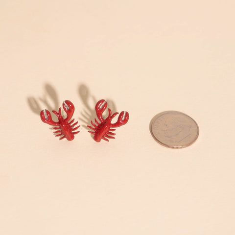 Red Lobster Stud Earrings