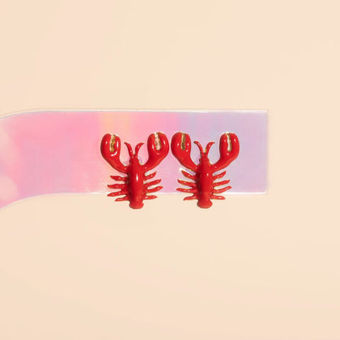 Red Lobster Stud Earrings