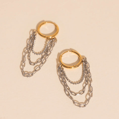 Chain Link Hoop Earrings