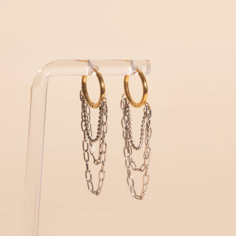 Chain Link Hoop Earrings