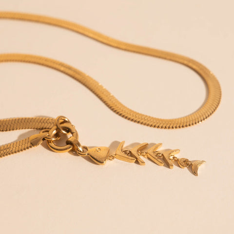 Fishbone Necklace Charm