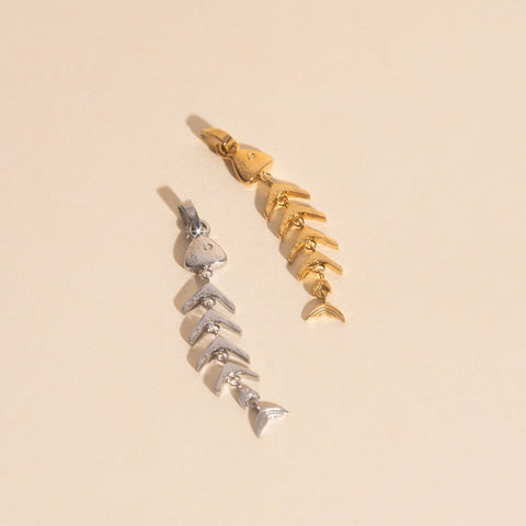 Fishbone Necklace Charm