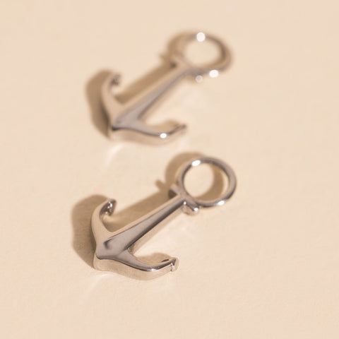 Anchors Aweigh Huggie Hoop Charms