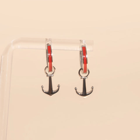 Anchors Aweigh Huggie Hoop Charms