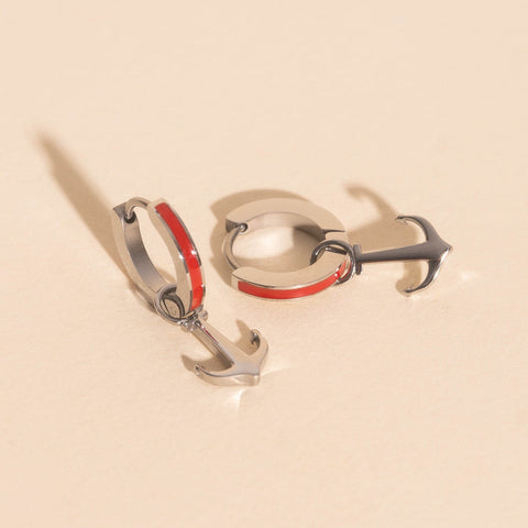 Anchors Aweigh Huggie Hoop Charms