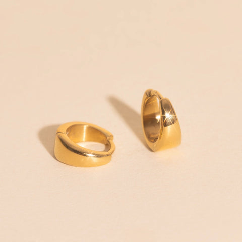 Chunky Teardrop Mini Huggie Hoop Earrings