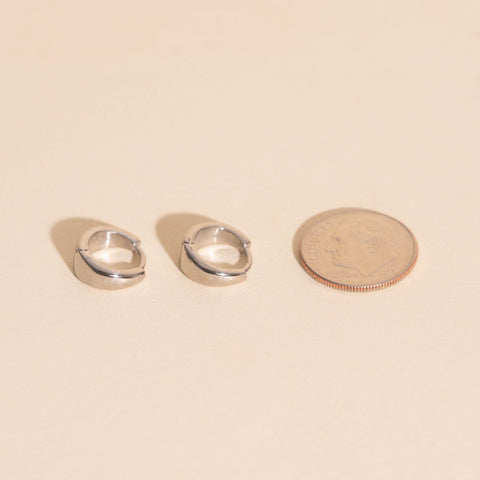 Chunky Teardrop Mini Huggie Hoop Earrings