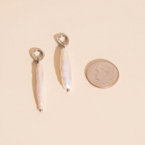 Sailor's Pearl Huggie Hoop Charms