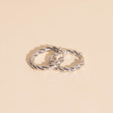 Twisted Rope Rounded Huggie Hoop Earrings