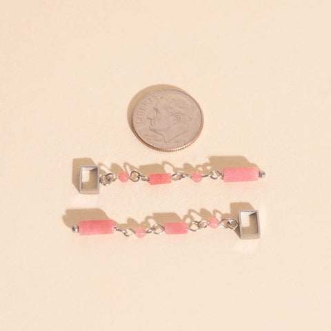 Pink Minnow Super Chunky Huggie Hoop Charms