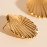 Jumbo Seashell Stud Earrings