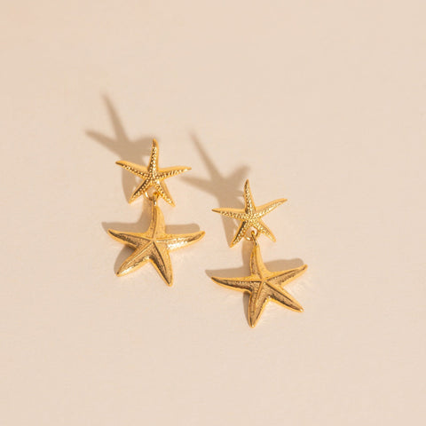 Starfish Dangle Stud Earrings