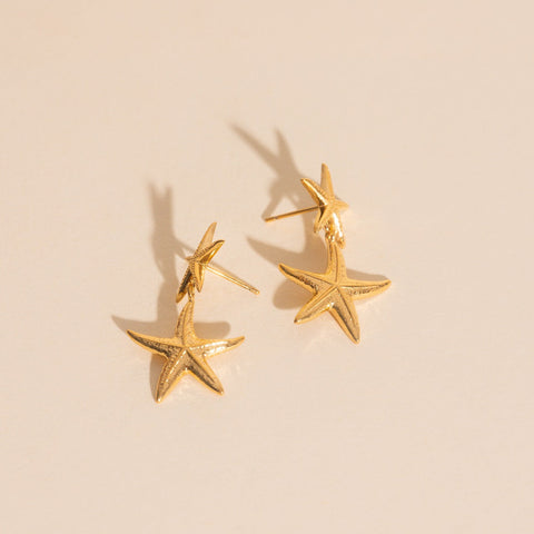 Starfish Dangle Stud Earrings