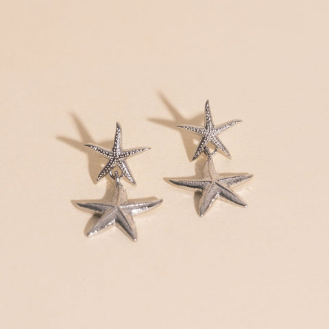 Starfish Dangle Stud Earrings