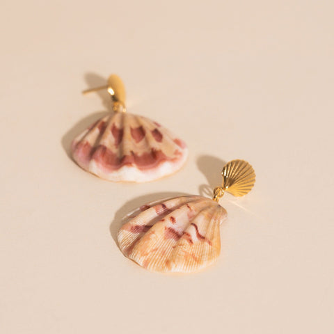 Seashell Dangle Stud Earrings