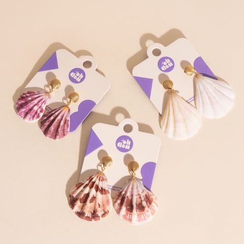 Seashell Dangle Stud Earrings