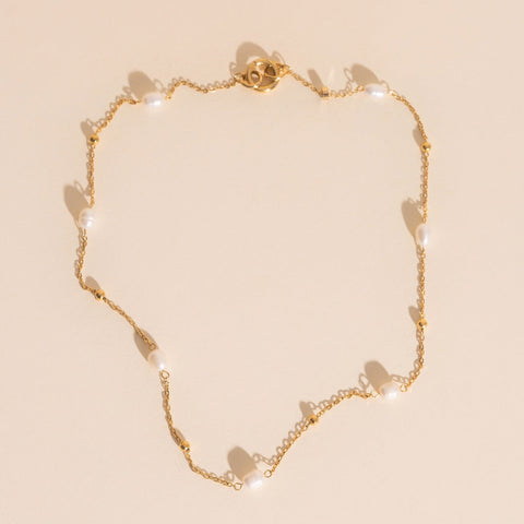 Mini Pearl Chain Necklace (18")