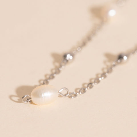 Mini Pearl Chain Necklace (18")
