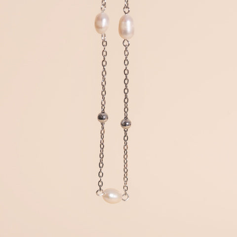 Mini Pearl Chain Necklace (18")