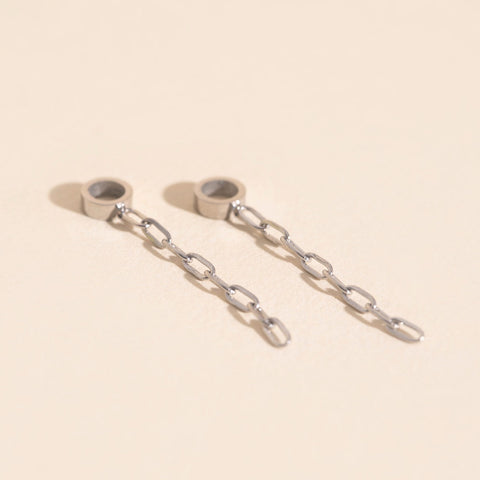 Chain Huggie Hoop Charms