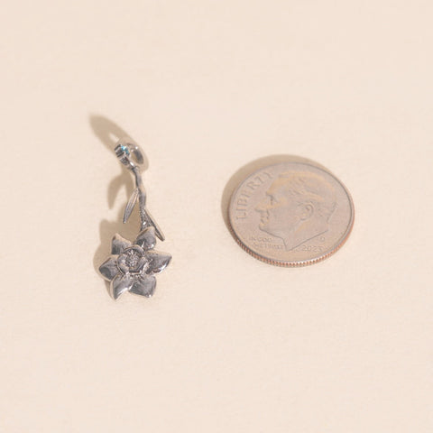 March Daffodil Birth Flower Necklace Charm