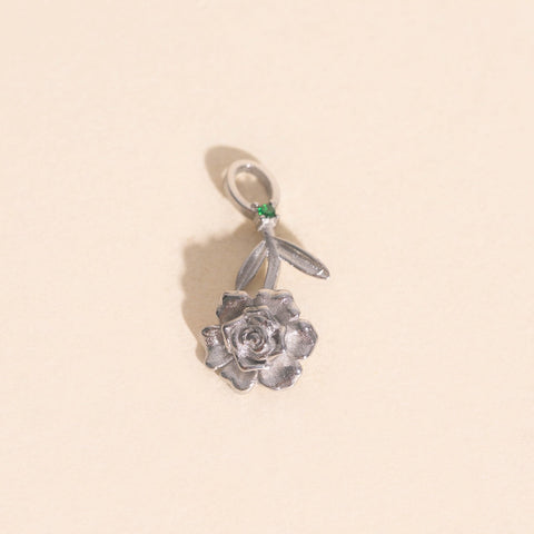May Peony Birth Flower Necklace Charm
