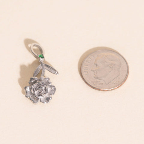May Peony Birth Flower Necklace Charm
