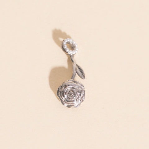 June Rose Birth Flower Necklace Charm