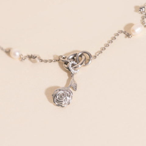 June Rose Birth Flower Necklace Charm