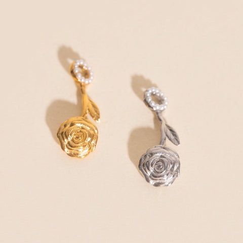 June Rose Birth Flower Necklace Charm