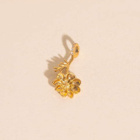 October Cosmos Birth Flower Necklace Charm