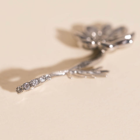 October Cosmos Birth Flower Necklace Charm