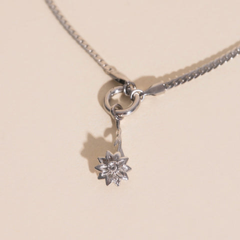 December Narcissus Birth Flower Necklace Charm