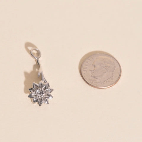 December Narcissus Birth Flower Necklace Charm