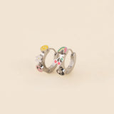 Groovy 3D Huggie Hoop Earrings