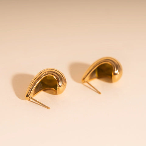 Chunky Tear Drop Stud Earrings