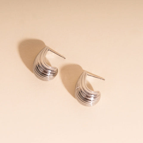 Chunky Tear Drop Stud Earrings