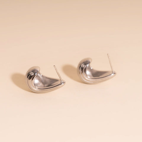 Chunky Tear Drop Stud Earrings