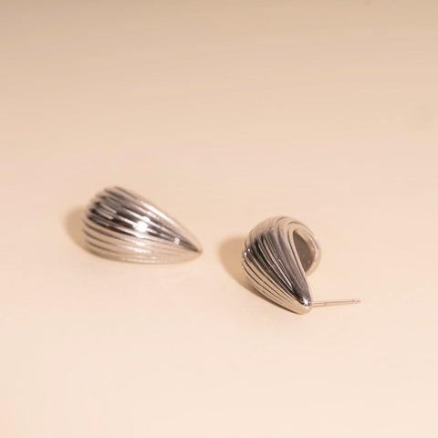 Chunky Tear Drop Stud Earrings