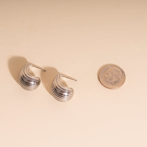 Chunky Tear Drop Stud Earrings