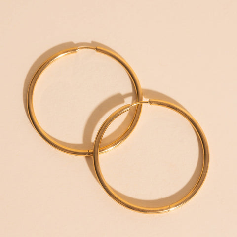 Circle Rounded Huggie Hoop Earrings