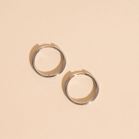Circle Rounded Huggie Hoop Earrings