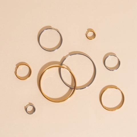 Circle Rounded Huggie Hoop Earrings