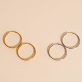 Circle Rounded Huggie Hoop Earrings