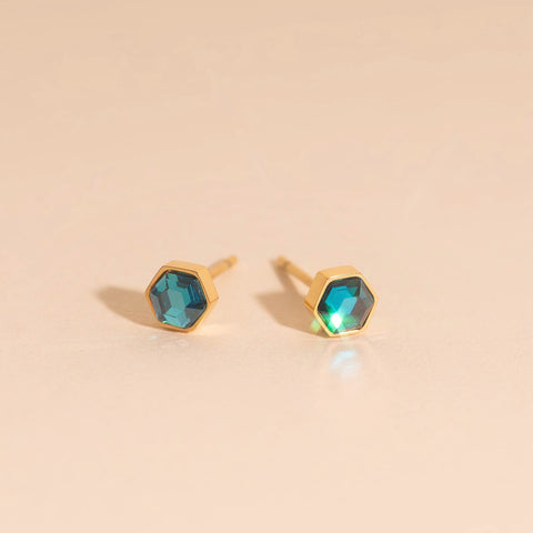 March Birthstone Stud Earrings