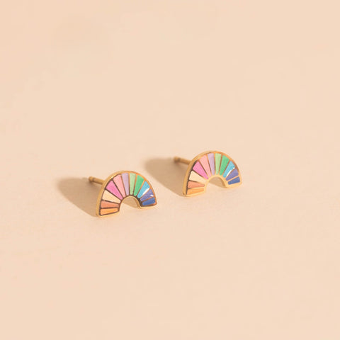 Pastel Rainbow Stud Earrings