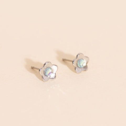 Mini Iridescent Flower Studs