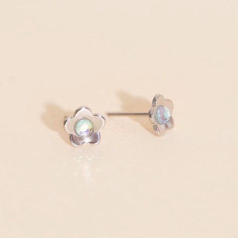 Mini Iridescent Flower Studs