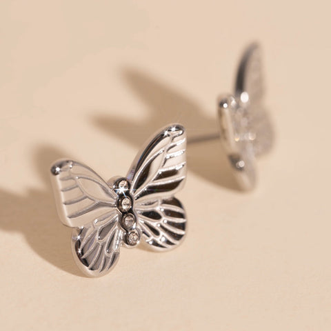 Butterfly Crystal Stud Earrings